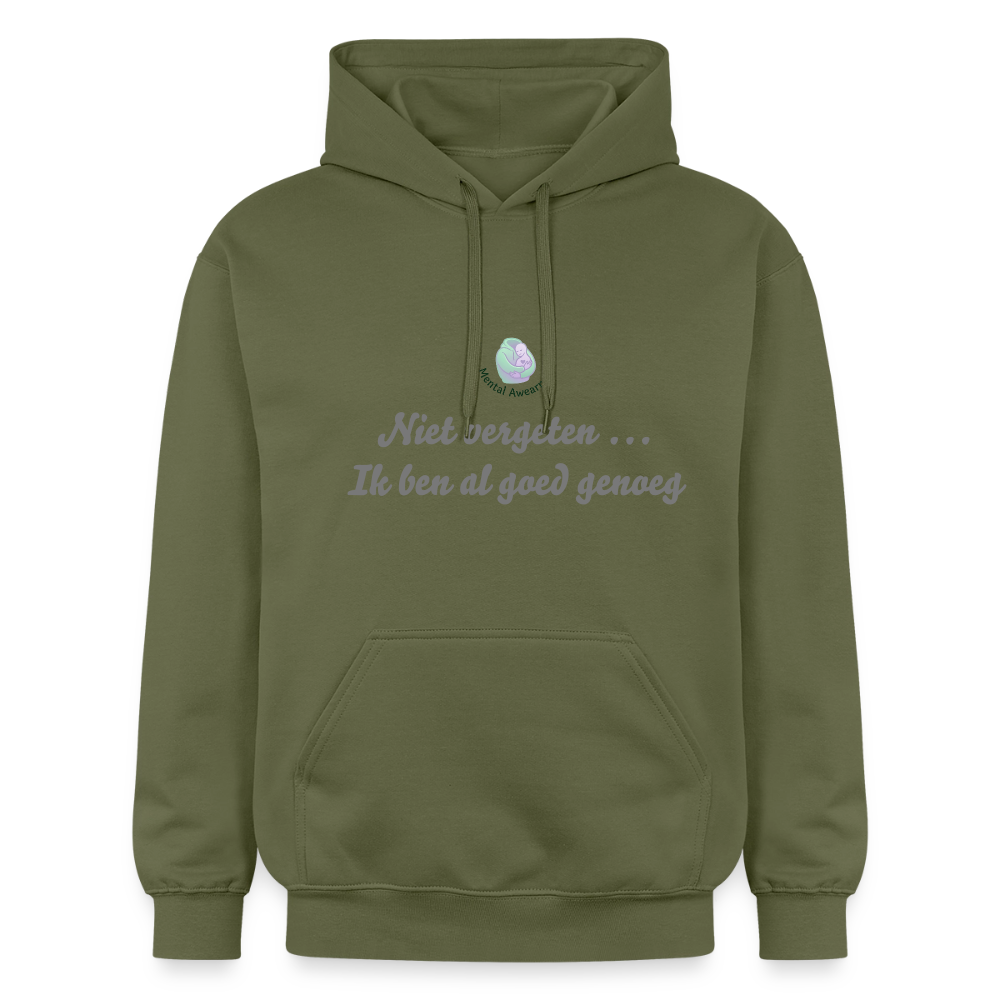 Niet vergeten ... ik ben al - Unisex Hoodie - militairgroen