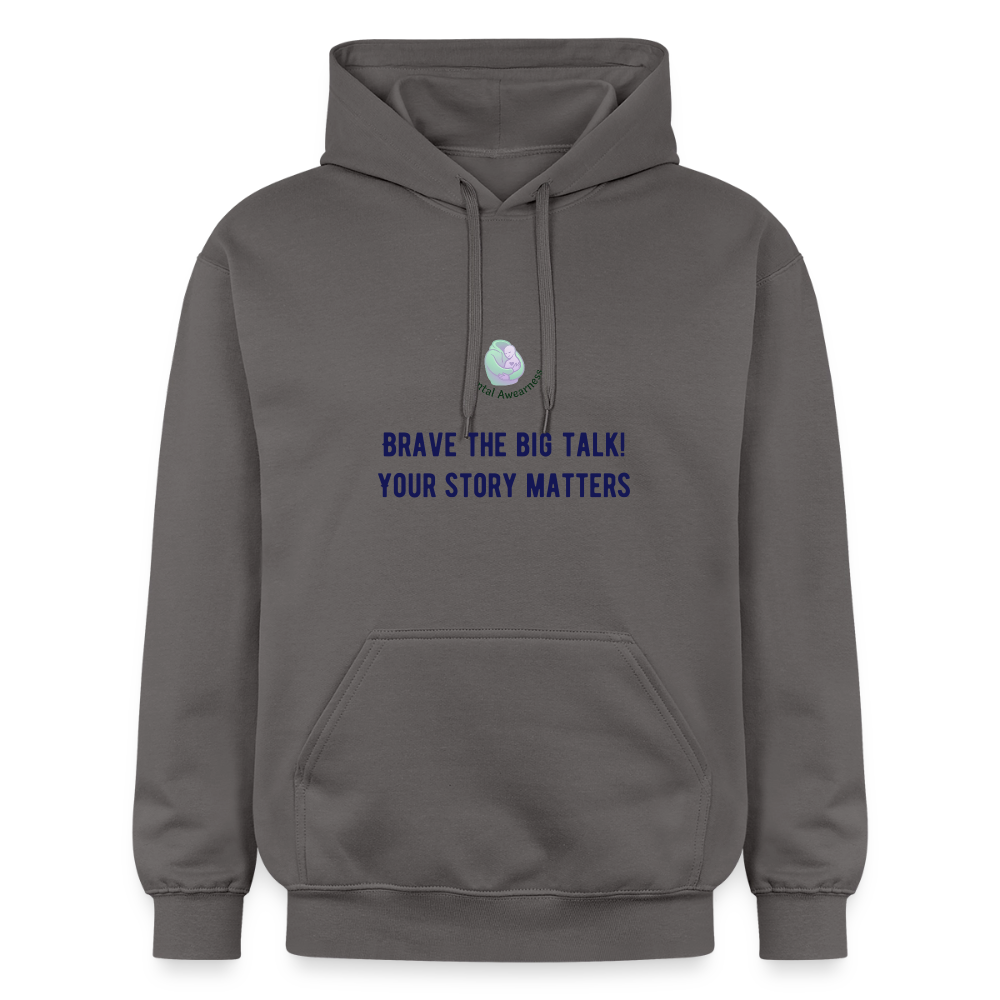 Brave The Big Talk unisex hoodie met statement print trendy comfortabele hoodie casual streetwear outfit voor iedereen