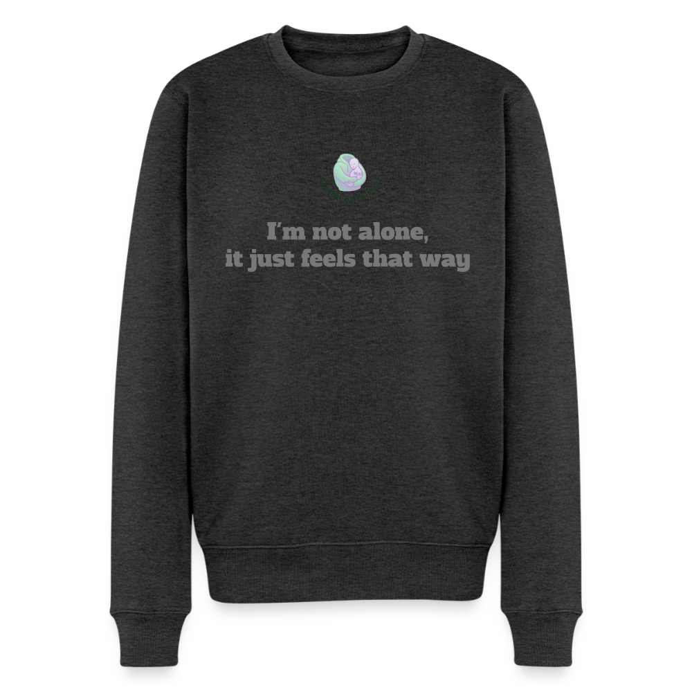 I'm not alone, it just... -  Heren Sweatshirt - antraciet gemêleerd