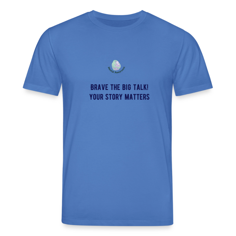 Brave the Big Talk unisex t-shirt comfortabel trendy shirt voor dames en heren met moderne pasvorm voor dagelijks gebruik