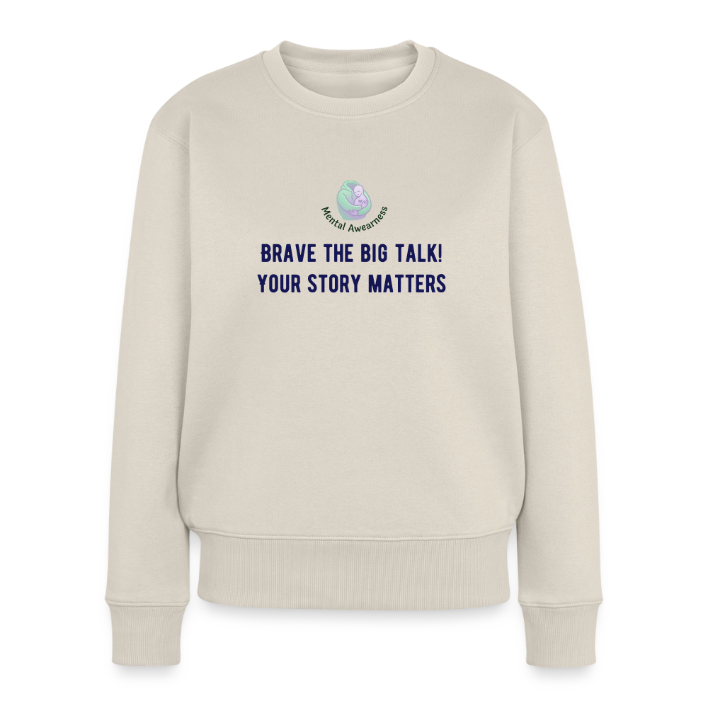 Brave The Big Talk dames sweatshirt met statement print trendy warme comfortabele sweater voor vrouwen casual outfit