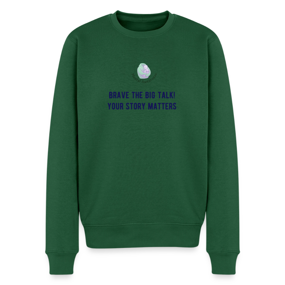 Brave The Big Talk heren sweatshirt met statement print trendy warme comfortabele sweater voor mannen casual outfit