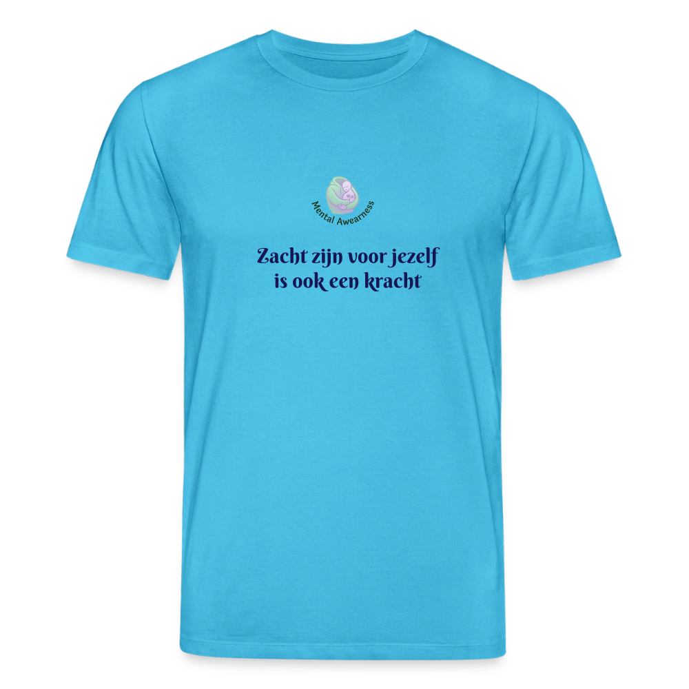 Zacht zijn voor jezelf is ook ... - Dames T-shirt - aquablauw