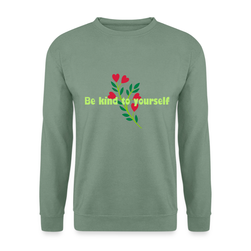 Be kind to yourself - Unisex Sweater - grijsgroen