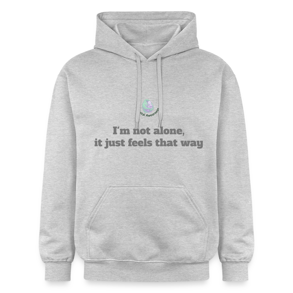 I'm not alone, it just... - Unisex Hoodie - lichtgrijs gemêleerd