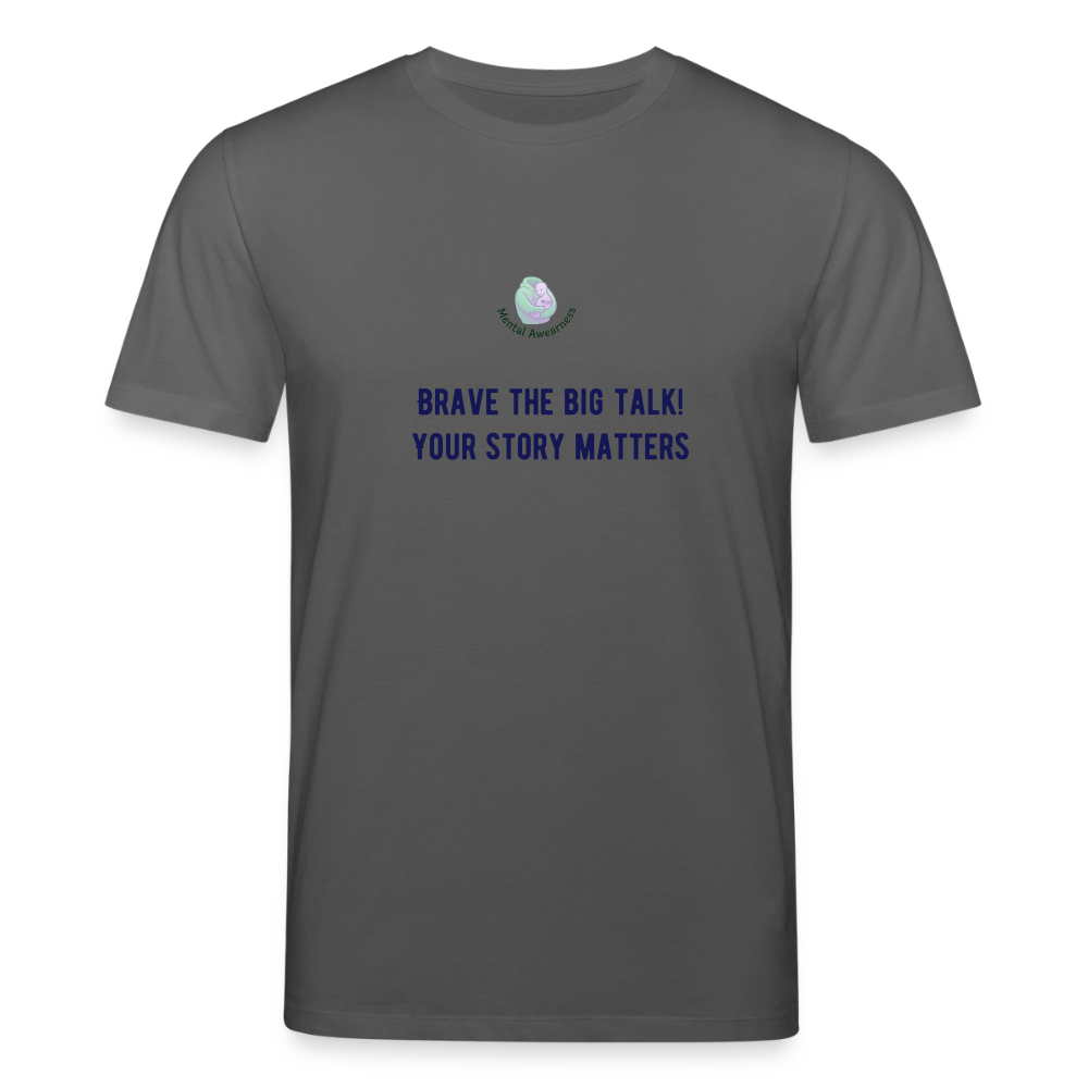 Brave The Big Talk unisex t-shirt met statement print trendy comfortabel shirt casual outfit voor dames en heren