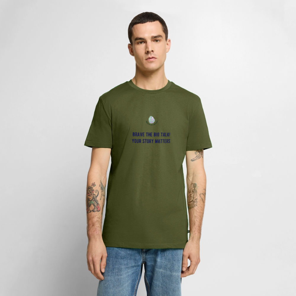 Brave The Big Talk heren t-shirt met statement print trendy comfortabel shirt voor mannen casual outfit