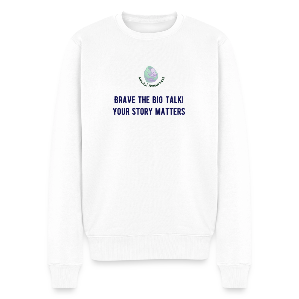 Brave The Big Talk heren sweatshirt met statement print trendy warme comfortabele sweater voor mannen casual outfit