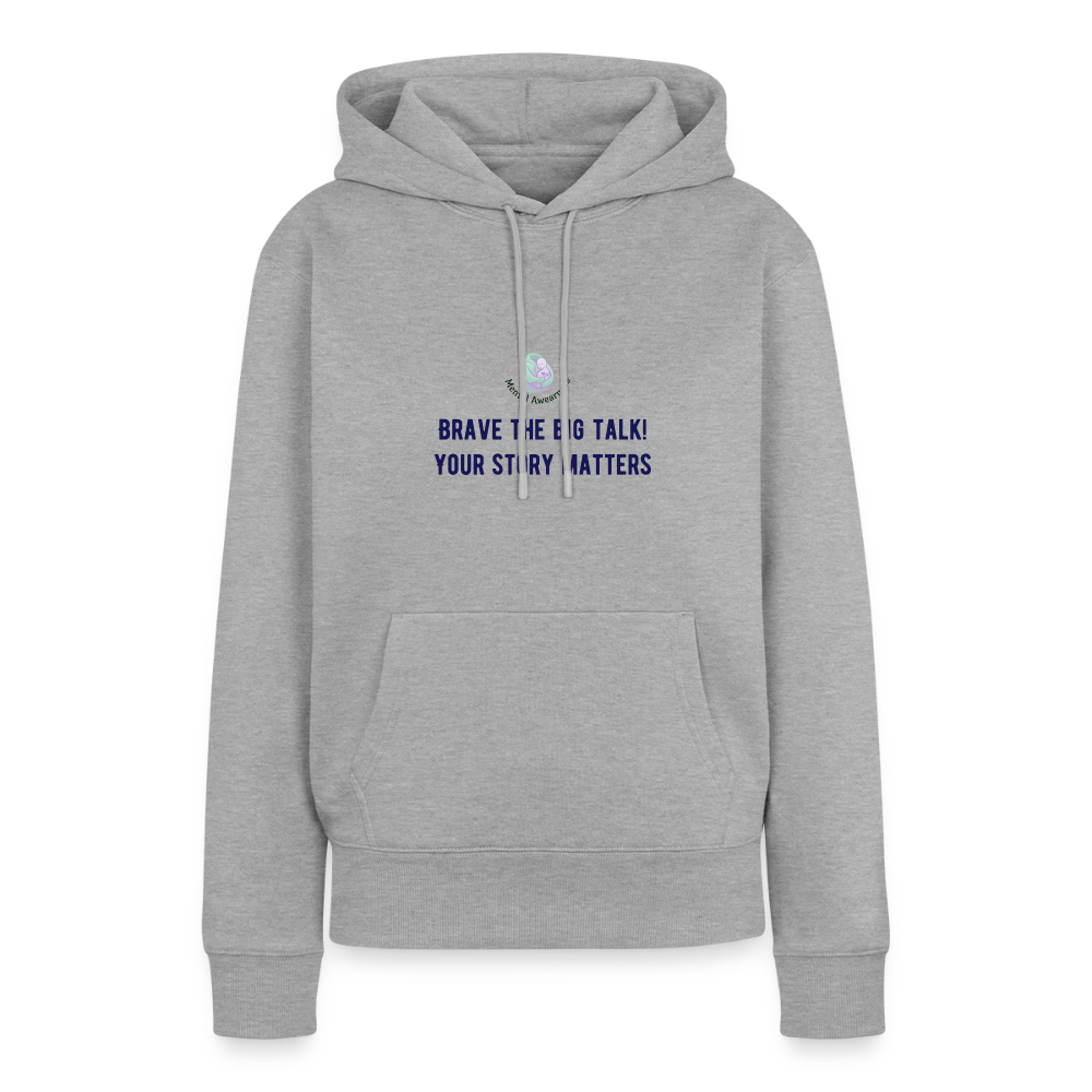 Brave The Big Talk dames premium hoodie met statement print trendy comfortabele hoodie voor vrouwen casual streetwear outfit