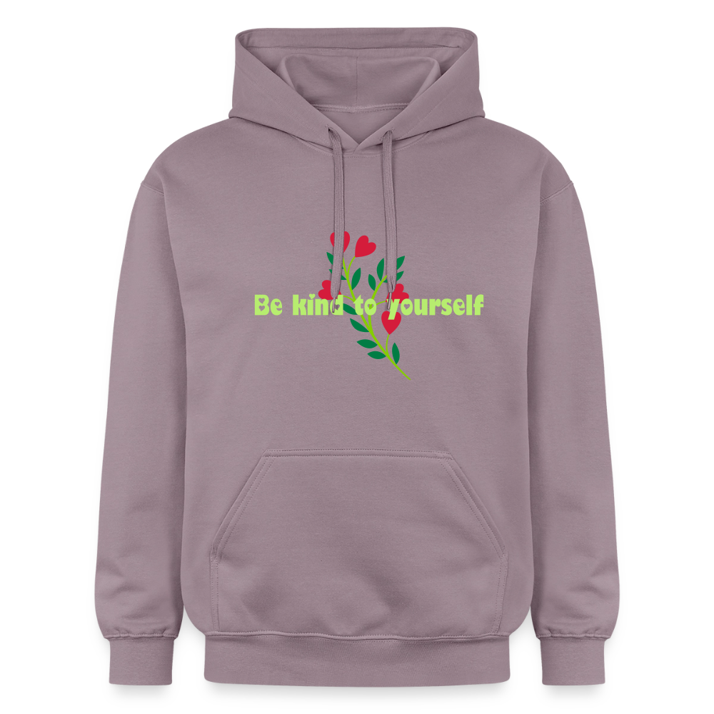 Be kind to yourself - Unisex Hoodie - paarsgrijs 