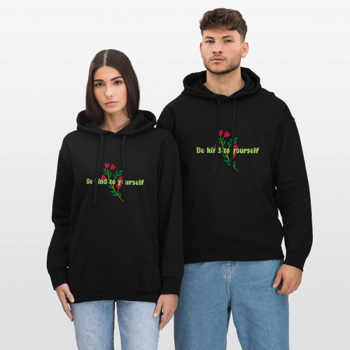 Be kind to yourself - Unisex Hoodie - zwart
