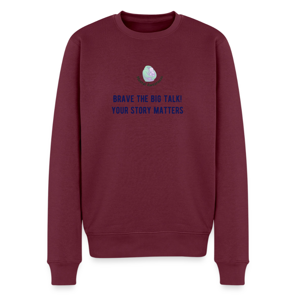 Brave The Big Talk heren sweatshirt met statement print trendy warme comfortabele sweater voor mannen casual outfit