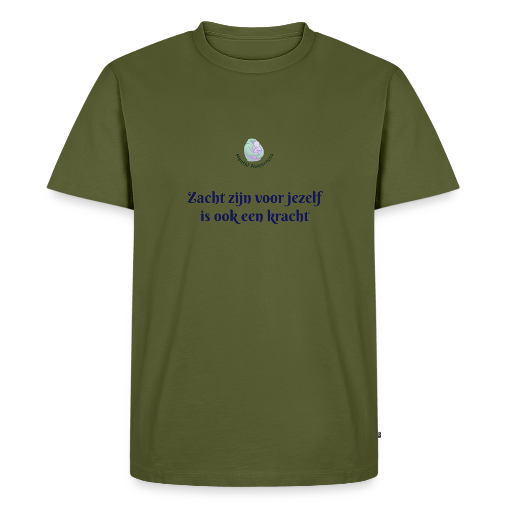 Zacht Zijn Voor Jezelf Is Ook heren t-shirt met inspirerende tekst comfortabel trendy shirt voor mannen casual outfit