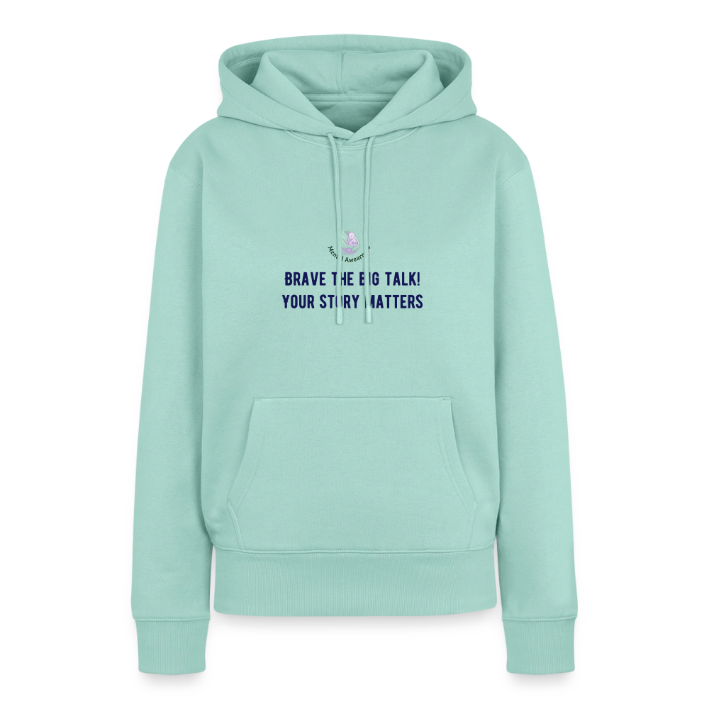 Brave The Big Talk dames premium hoodie met statement print trendy comfortabele hoodie voor vrouwen casual streetwear outfit