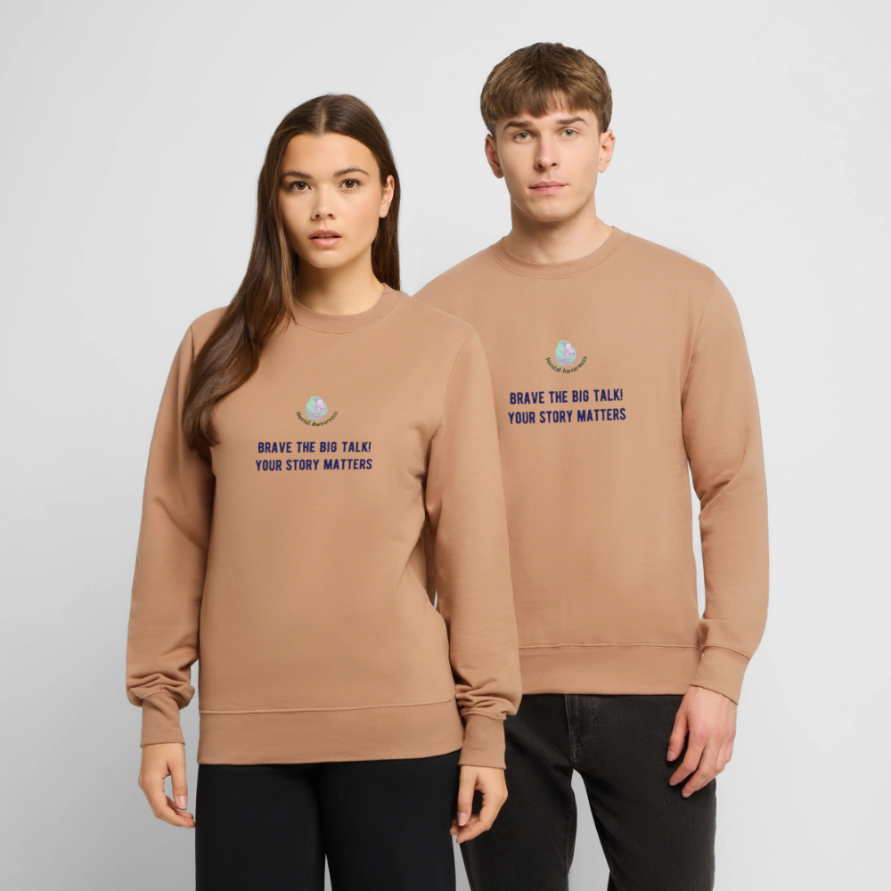 Brave The Big Talk unisex sweatshirt met statement print trendy warme comfortabele sweater casual outfit voor iedereen