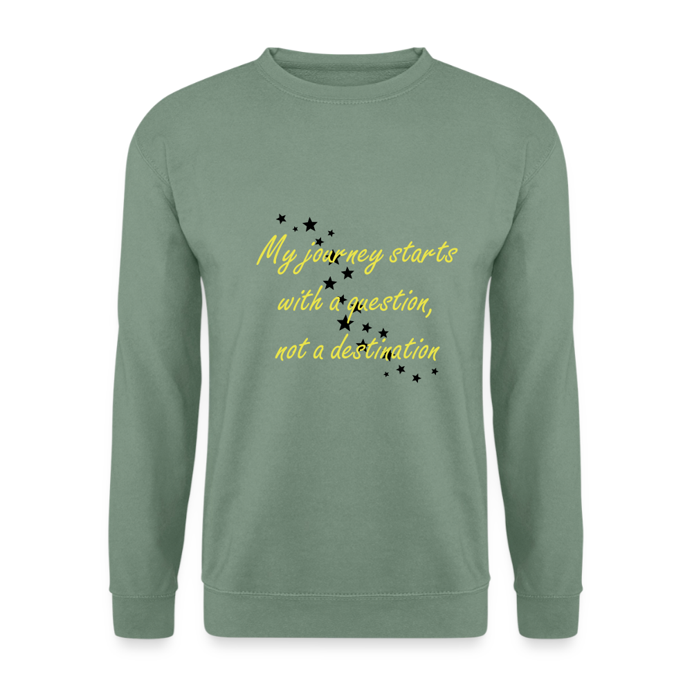 My journey starts ...  - Unisex Premium Sweatshirt - grijsgroen