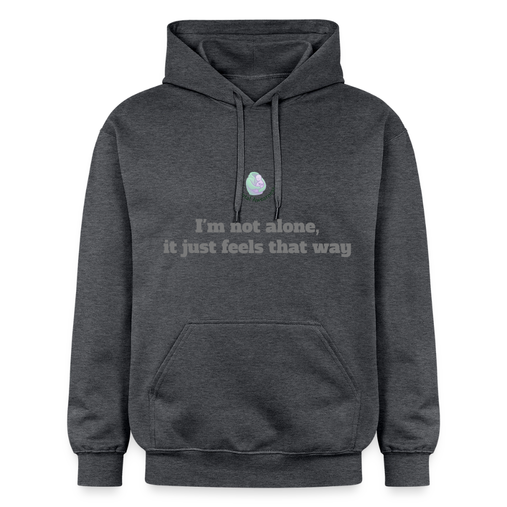 I'm not alone, it just... - Unisex Hoodie - donkergrijs gemêleerd
