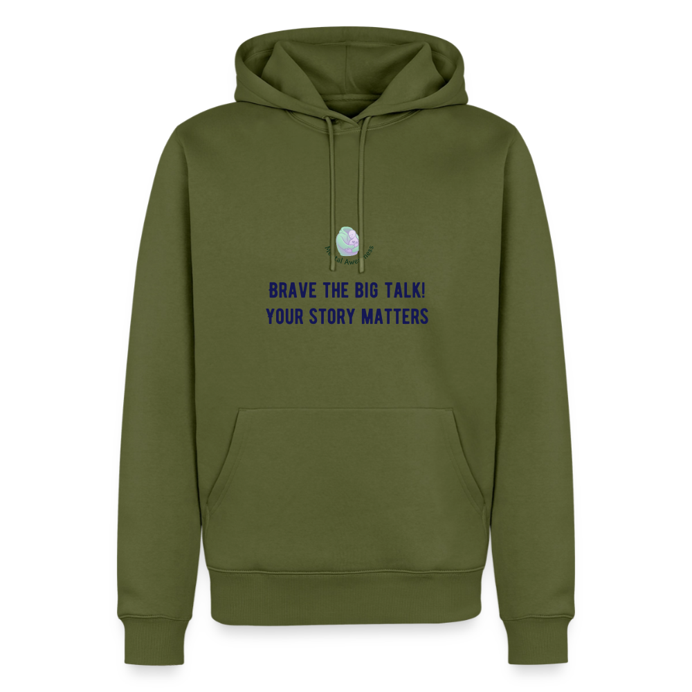 Brave The Big Talk heren premium hoodie met statement print trendy comfortabele hoodie casual streetwear outfit voor mannen