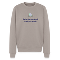 Zacht zijn voor jezelf is ook ... - Heren Sweatshirt - taupe