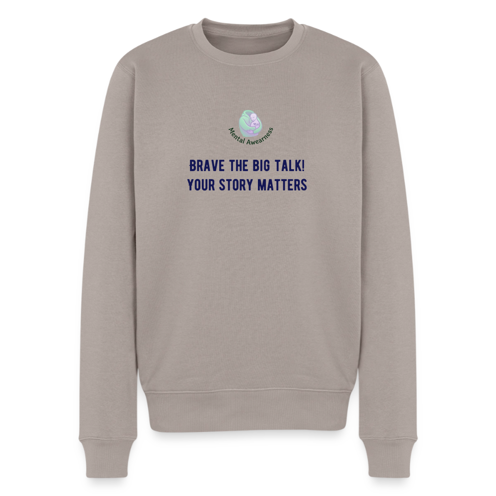 Brave The Big Talk heren sweatshirt met statement print trendy warme comfortabele sweater voor mannen casual outfit
