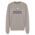 Brave The Big Talk heren sweatshirt met statement print trendy warme comfortabele sweater voor mannen casual outfit