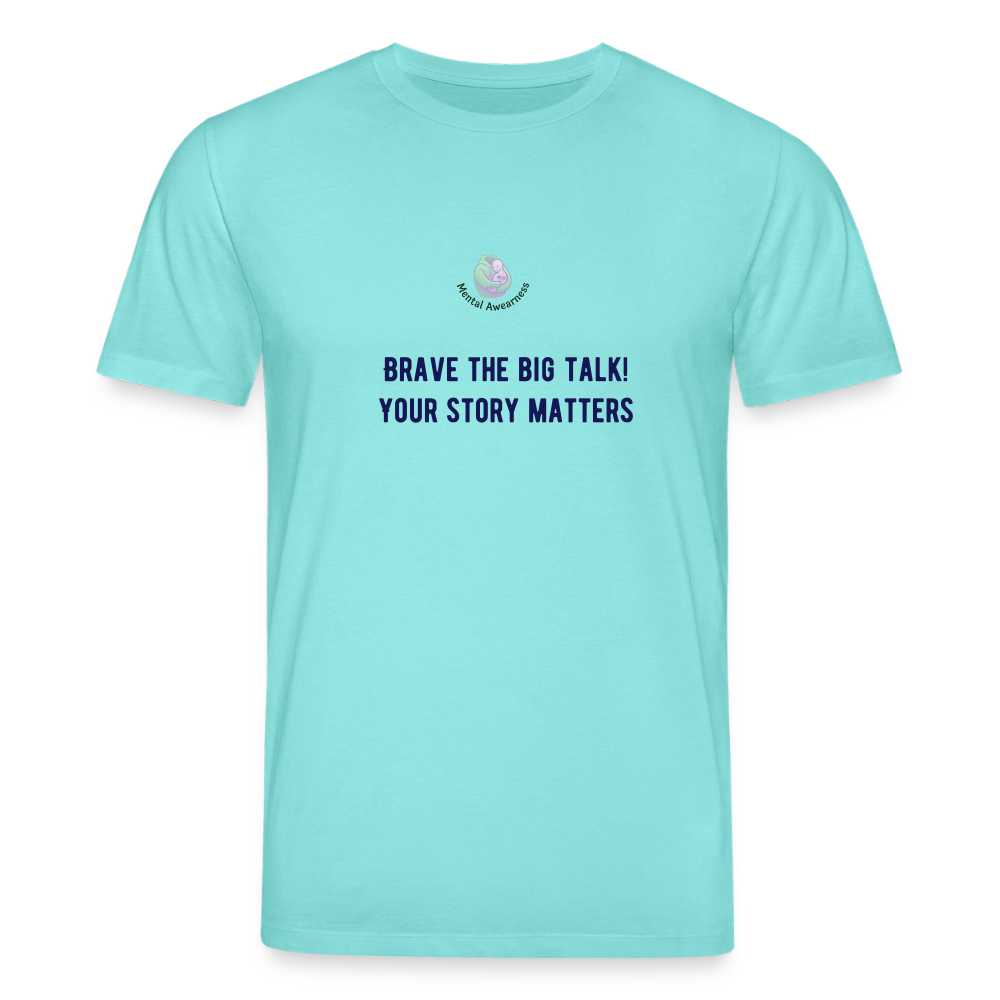 Brave the Big Talk unisex t-shirt comfortabel trendy shirt voor dames en heren met moderne pasvorm voor dagelijks gebruik