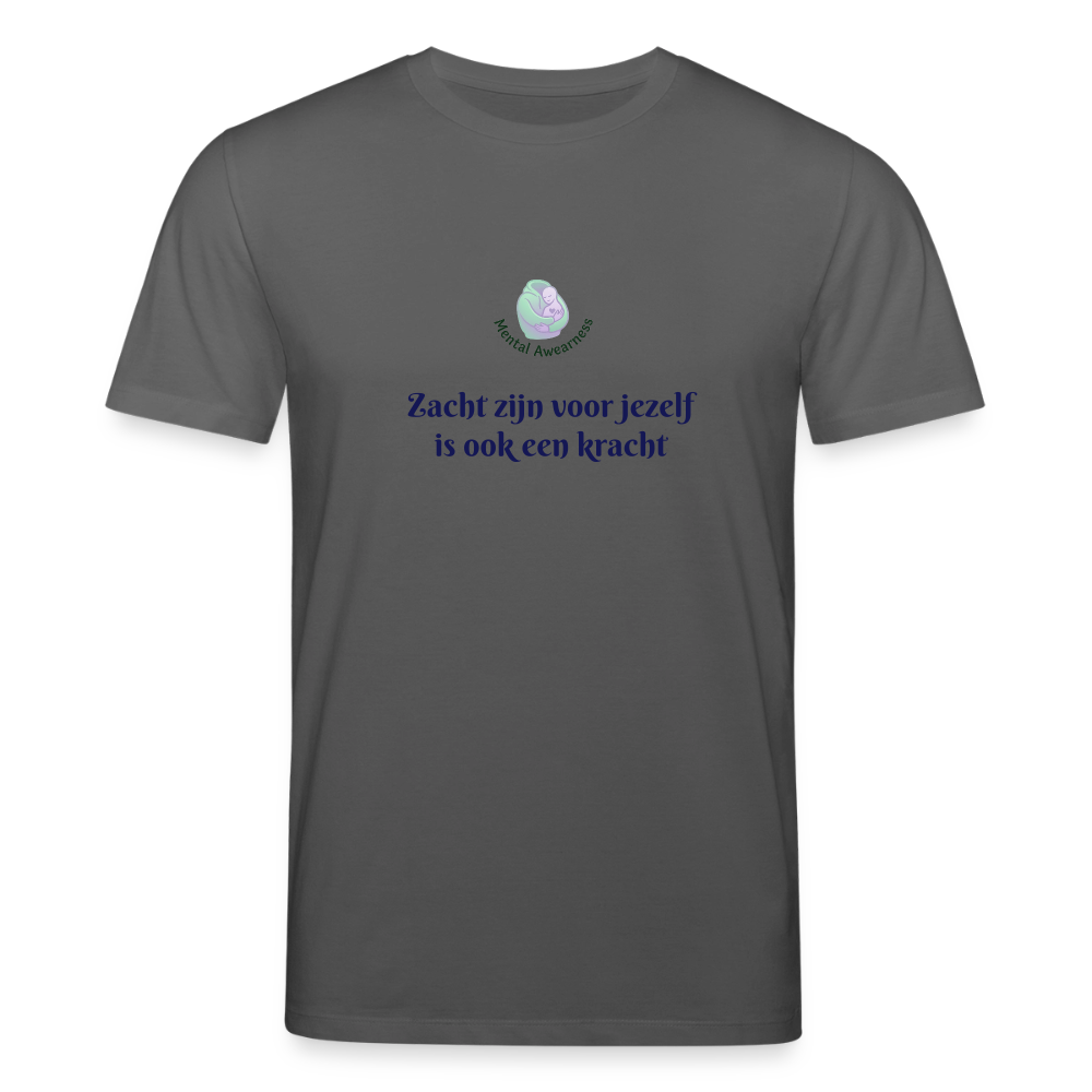 Zacht zijn voor jezelf is ook ... - Dames T-shirt - houtskool