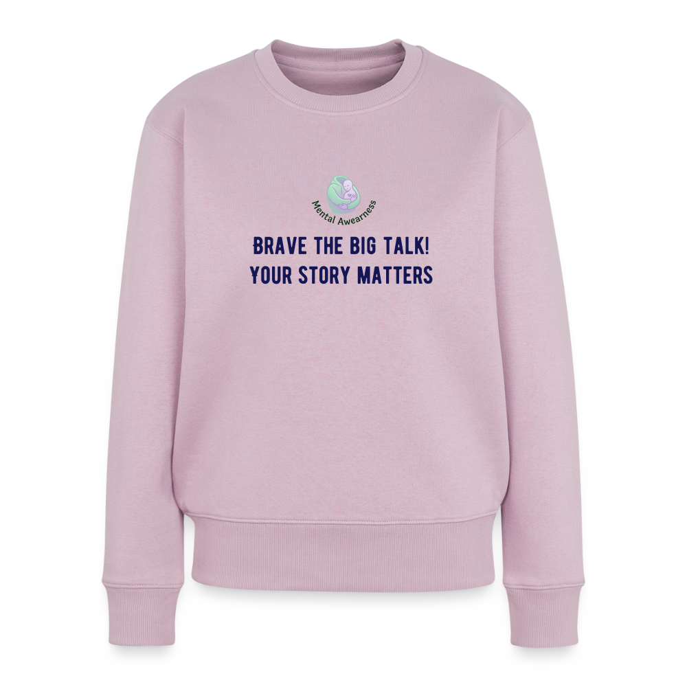 Brave The Big Talk dames sweatshirt met statement print trendy warme comfortabele sweater voor vrouwen casual outfit