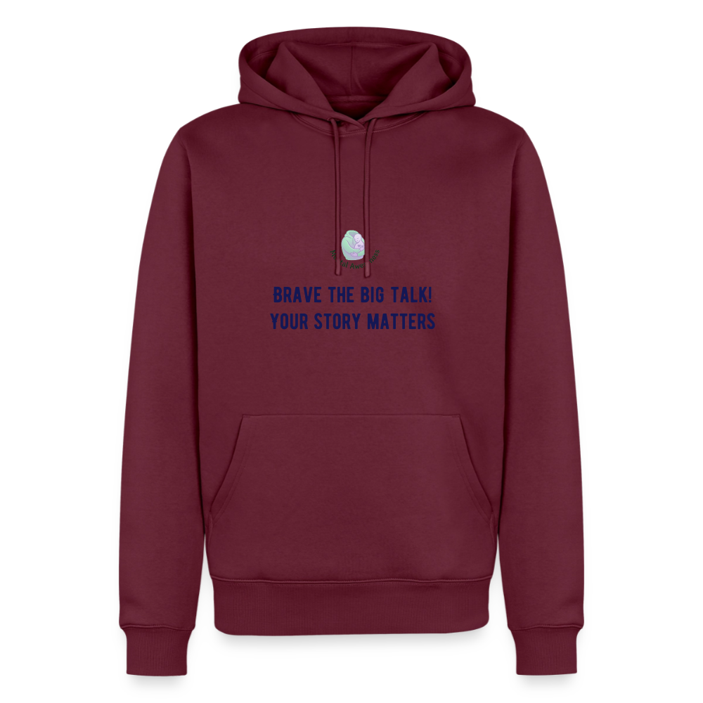 Brave The Big Talk heren premium hoodie met statement print trendy comfortabele hoodie casual streetwear outfit voor mannen