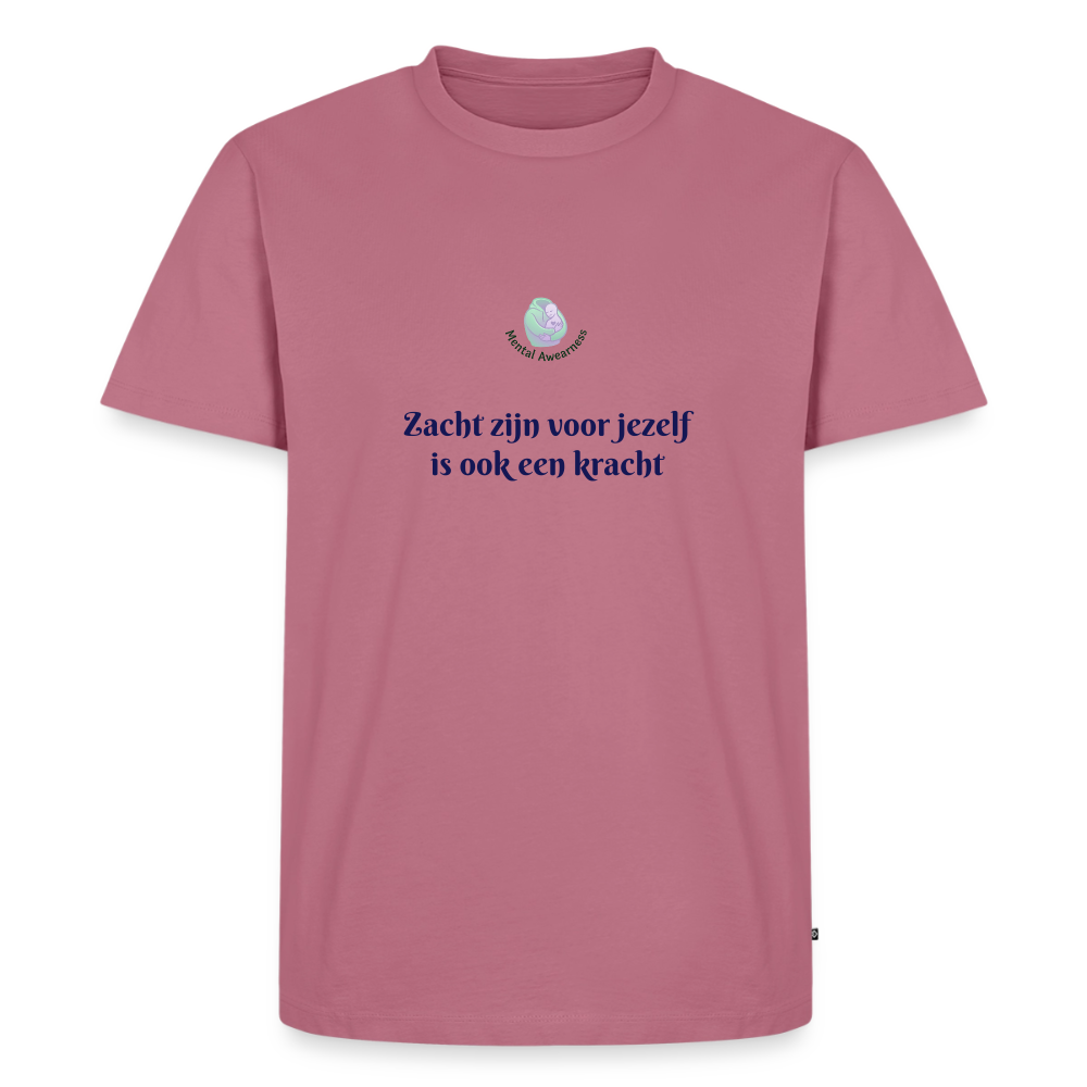 Zacht Zijn Voor Jezelf Is Ook heren t-shirt met inspirerende tekst comfortabel trendy shirt voor mannen casual outfit