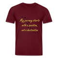 My journey starts ...  - Men Premium T-shirt - bourgognerood
