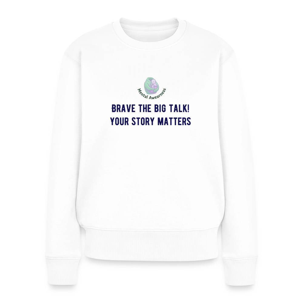 Brave The Big Talk dames sweatshirt met statement print trendy warme comfortabele sweater voor vrouwen casual outfit