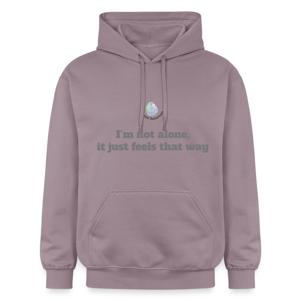 I'm not alone, it just... - Unisex Hoodie - paarsgrijs 