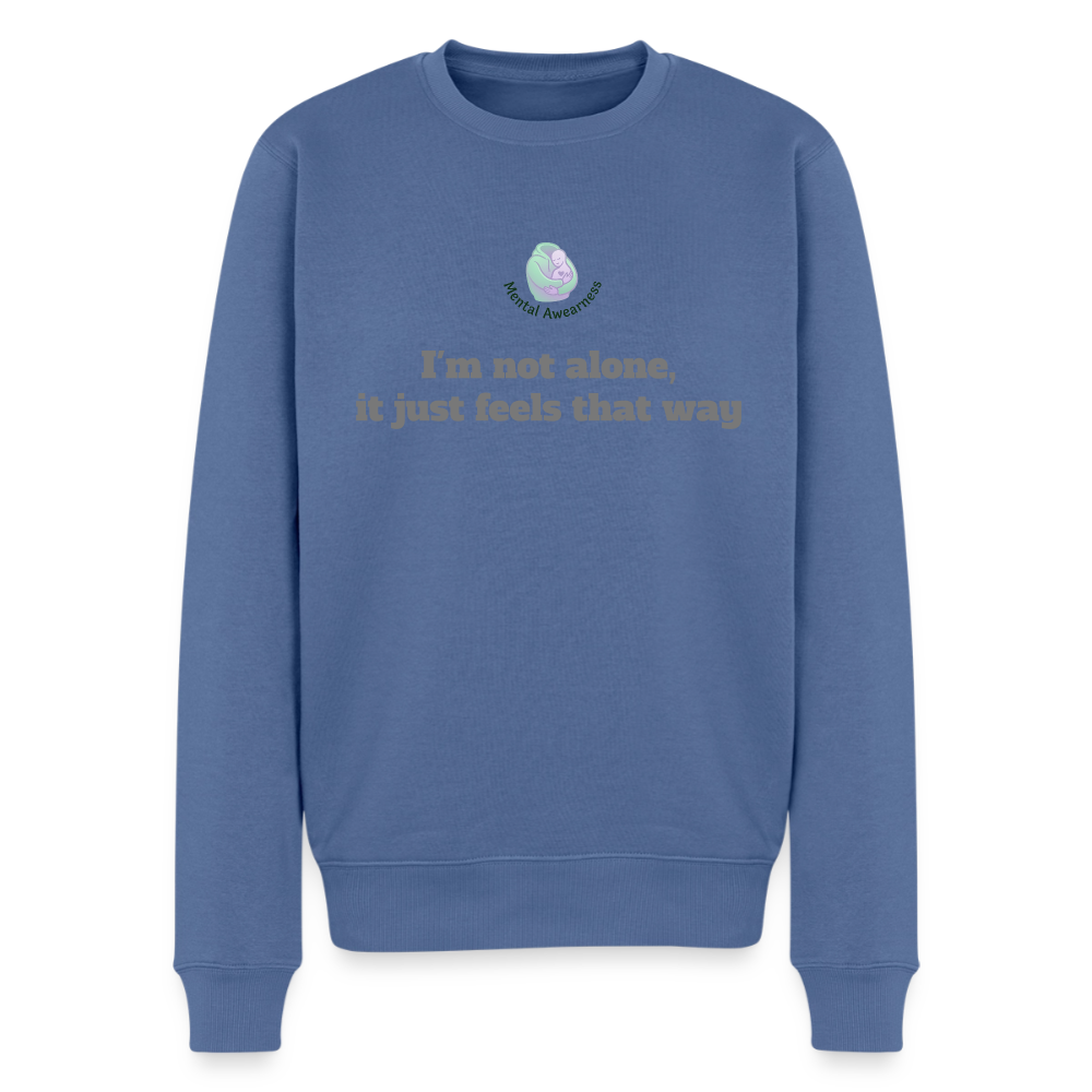 I'm not alone, it just... -  Heren Sweatshirt - duifblauw