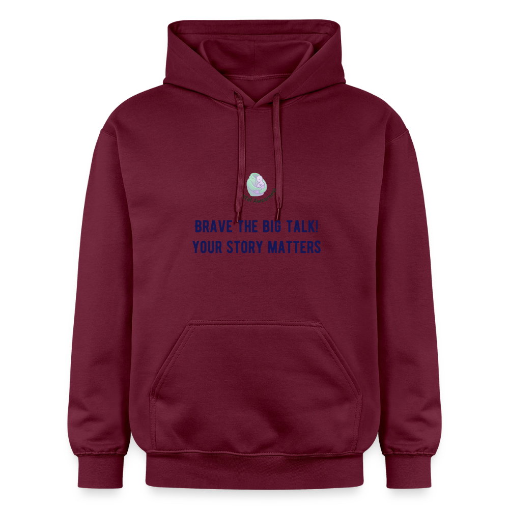 Brave The Big Talk unisex hoodie met statement print trendy comfortabele hoodie casual streetwear outfit voor iedereen