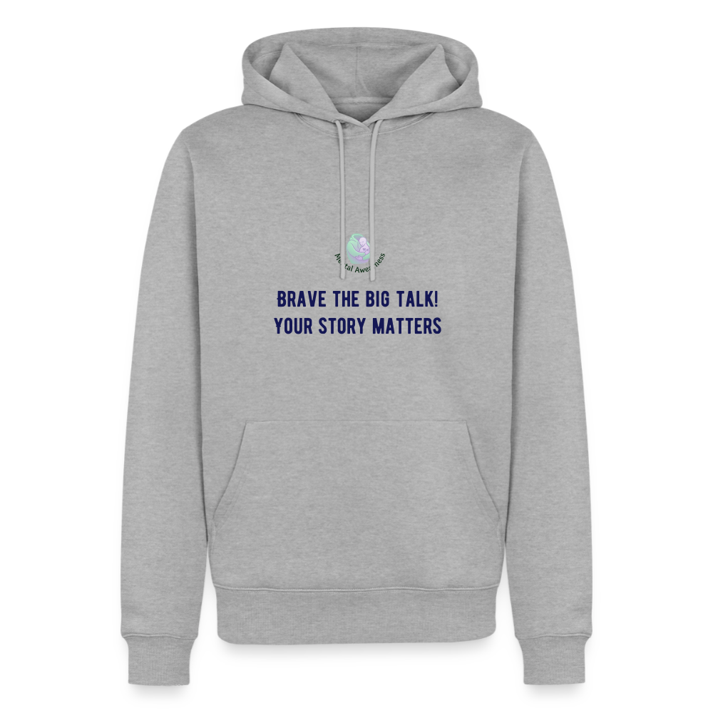 Brave The Big Talk heren premium hoodie met statement print trendy comfortabele hoodie casual streetwear outfit voor mannen