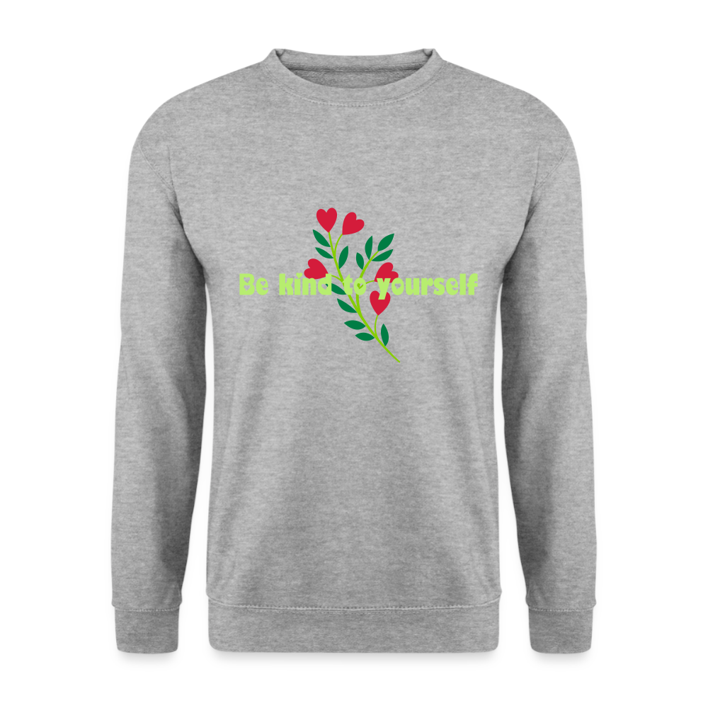 Be kind to yourself - Unisex Sweater - witgrijs gemêleerd