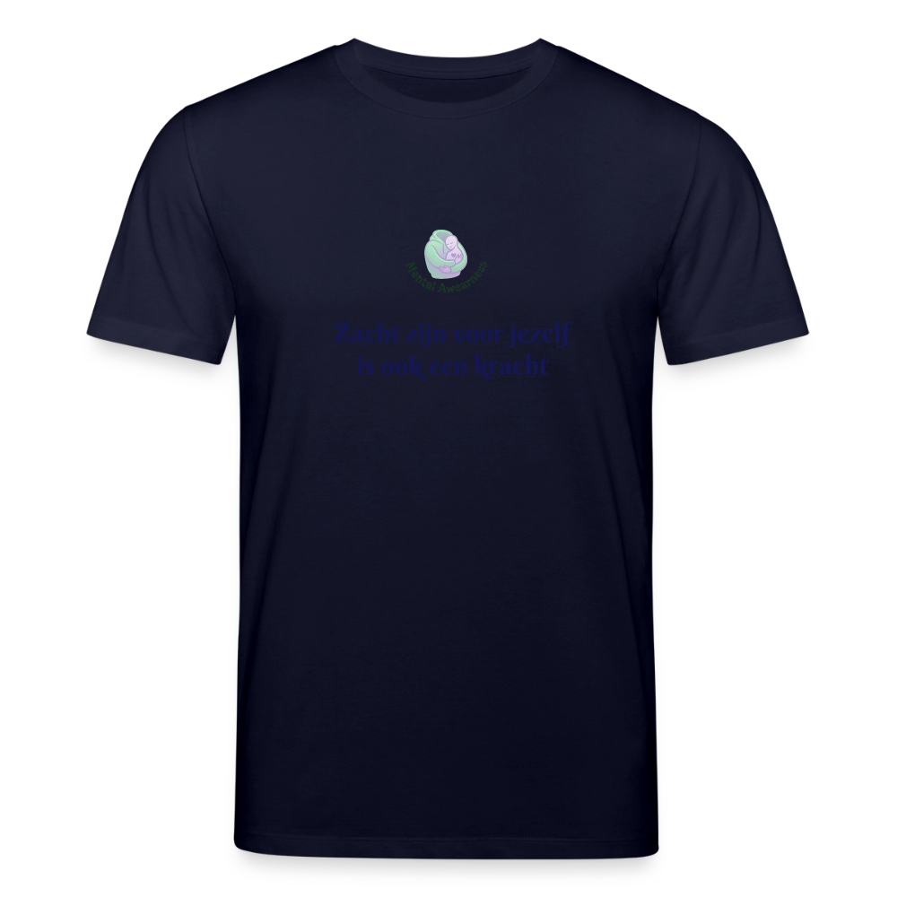Zacht zijn voor jezelf is ook ... - Dames T-shirt - navy