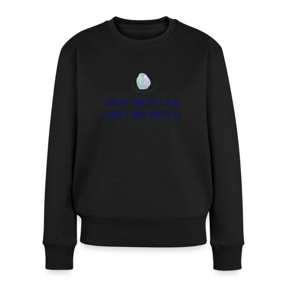 Brave The Big Talk dames sweatshirt met statement print trendy warme comfortabele sweater voor vrouwen casual outfit