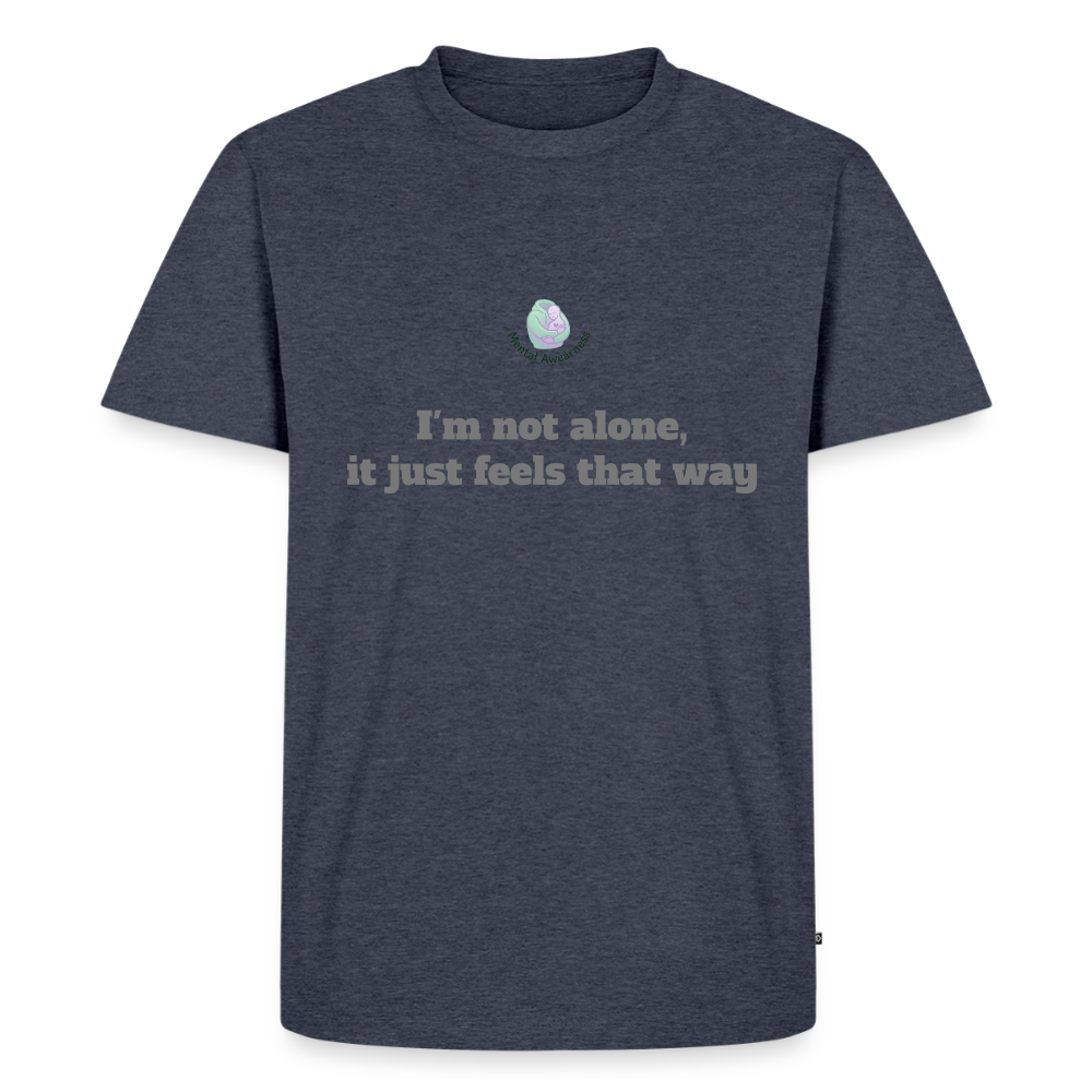 I'm not alone, it just... -  Heren T-shirt - jeansblauw 
