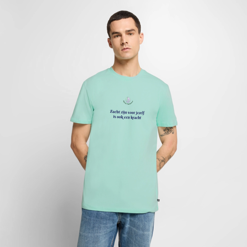 Zacht Zijn Voor Jezelf Is Ook heren t-shirt met inspirerende tekst comfortabel trendy shirt voor mannen casual outfit