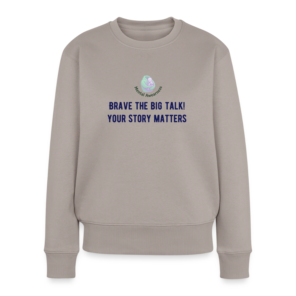 Brave The Big Talk dames sweatshirt met statement print trendy warme comfortabele sweater voor vrouwen casual outfit