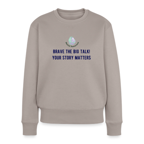 Brave The Big Talk dames sweatshirt met statement print trendy warme comfortabele sweater voor vrouwen casual outfit