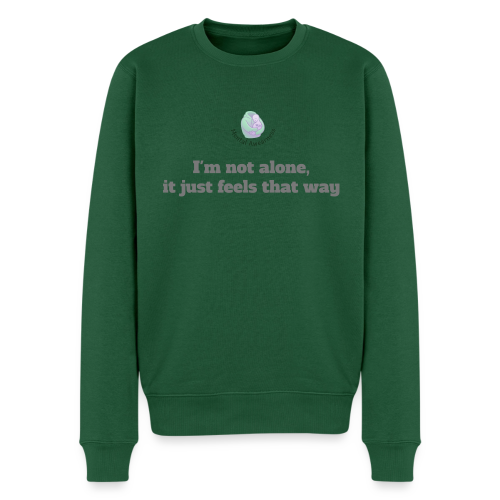I'm not alone, it just... -  Heren Sweatshirt - flesgroen