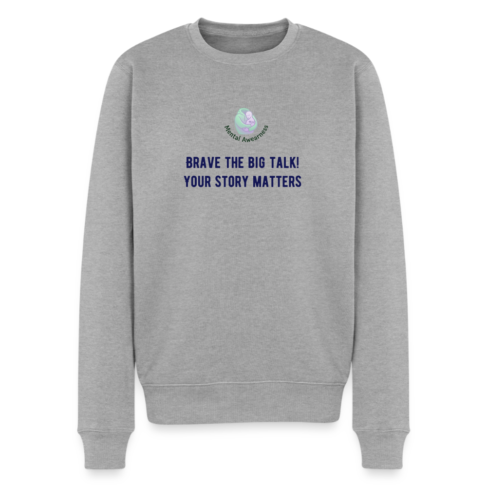 Brave The Big Talk heren sweatshirt met statement print trendy warme comfortabele sweater voor mannen casual outfit