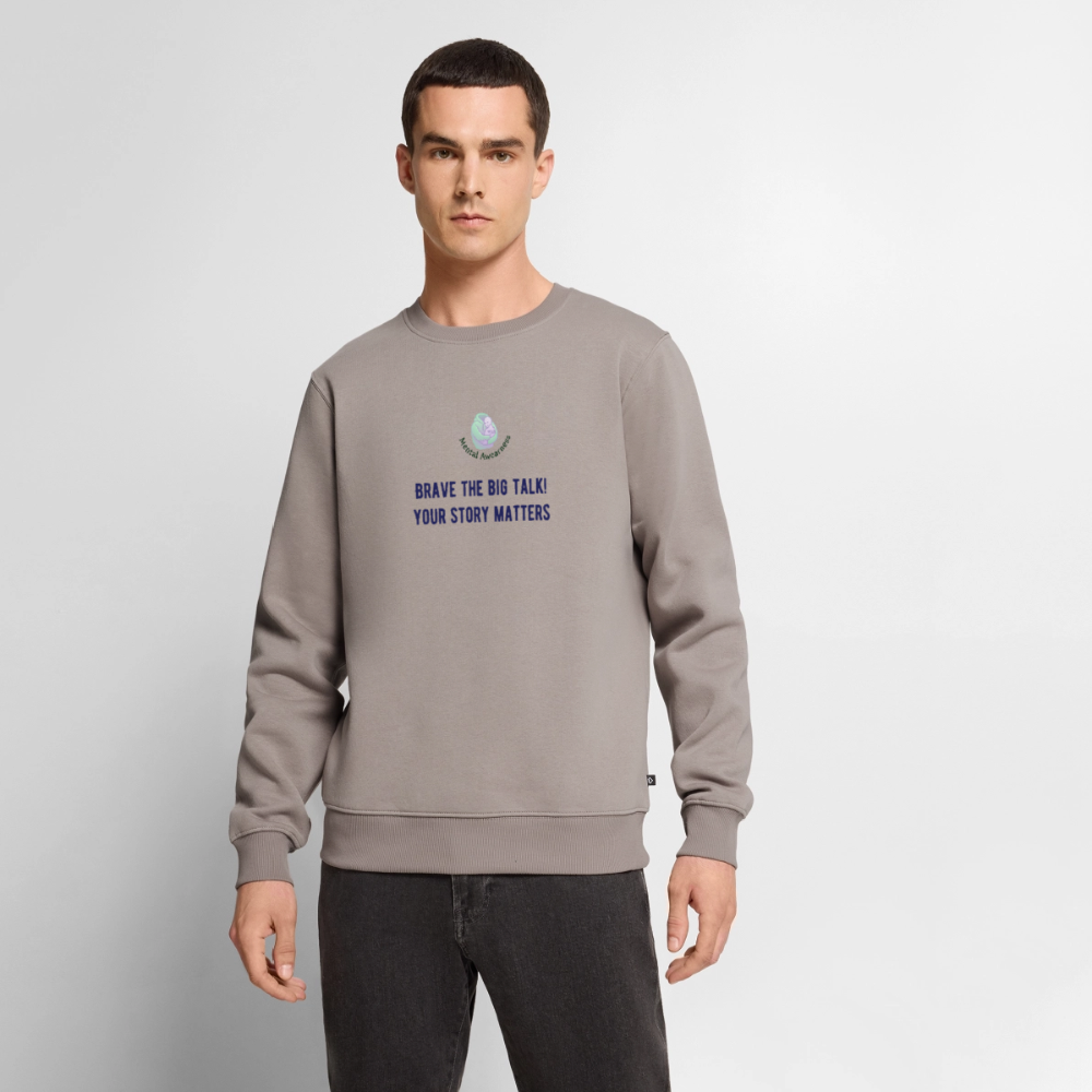 Brave The Big Talk heren sweatshirt met statement print trendy warme comfortabele sweater voor mannen casual outfit