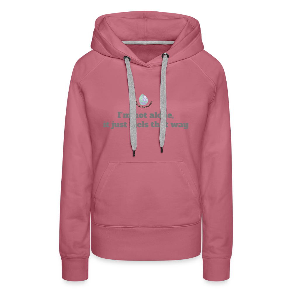 I'm not alone, it just... - Women Premium Hoodie - malve