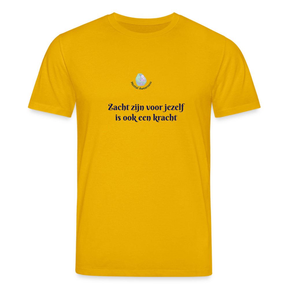 Zacht zijn voor jezelf is ook ... - Unisex T-shirt - spectraal geel