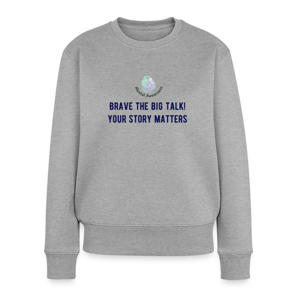 Brave The Big Talk dames sweatshirt met statement print trendy warme comfortabele sweater voor vrouwen casual outfit