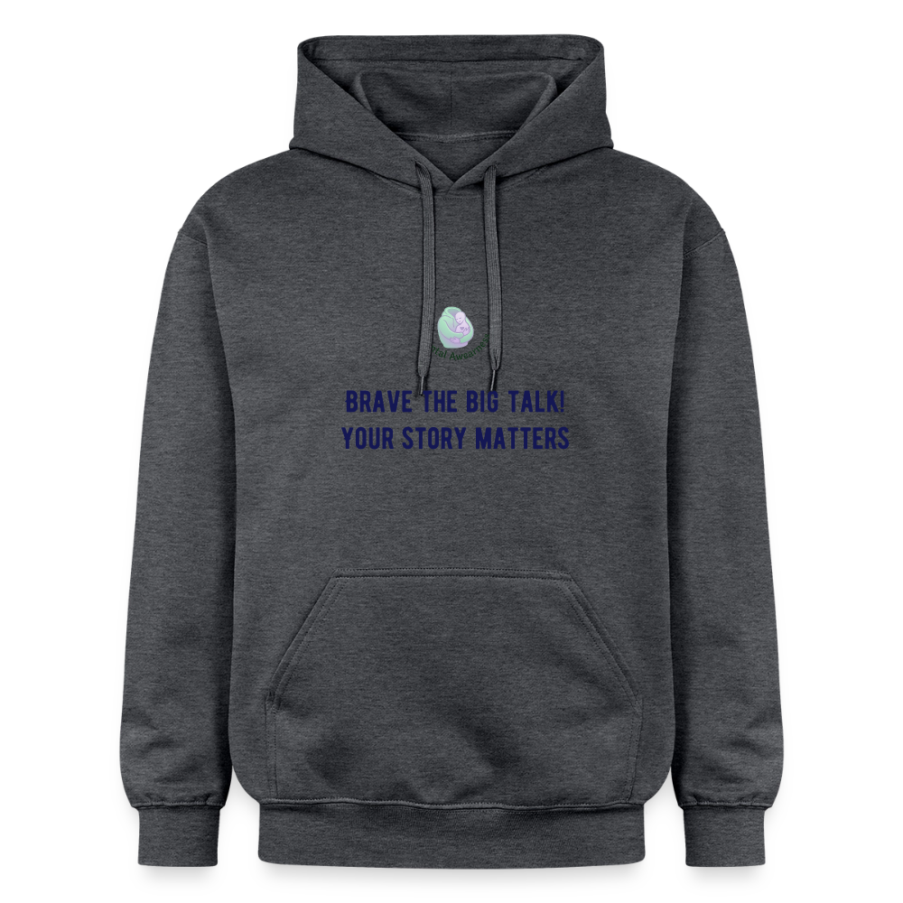 Brave The Big Talk unisex hoodie met statement print trendy comfortabele hoodie casual streetwear outfit voor iedereen